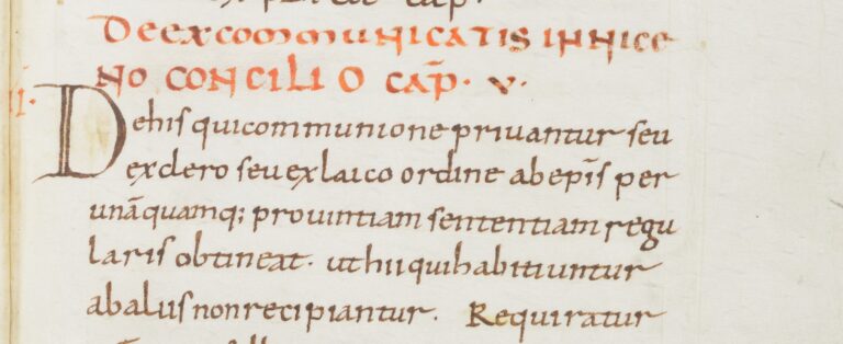 The opening of the Collectio 53 capitulorum in St. Gallen, Stiftsbibliothek, MS 679, p. 156
http://www.e-codices.ch/de/csg/0679/156